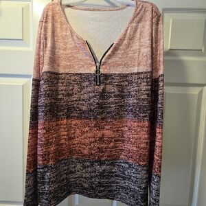 Women's Multicolor Zipper Top